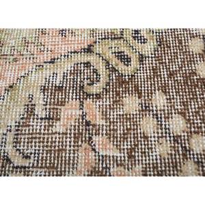 Tapis en laine noués à la main de grande taille, style vintage, motif médaillon rouge et orange, pour salon ou couloir - Pae-3270 - Product Image 3