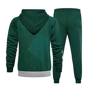 ชุดวอร์มแบบกำหนดเองสำหรับผู้ชาย สไตล์ลำลอง ไซส์พลัส บริการ ODM และ OEM มีให้บริการ ผ้าระบายอากาศ โลโก้แบบกำหนดเอง - Product Image 2