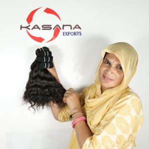 Cheveux humains indiens Deep Wave noirs couleur naturelle pour femmes - Vente en gros, vierges, non traités, 100% Remy, cuticules alignées, Full Lace, faciles à poser - Product Image 5