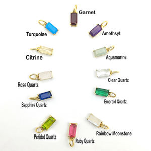 Pendentif en pierre précieuse de quartz clair taillé en baguette en gros |   Bijoux en argent 925 - Product Image 4