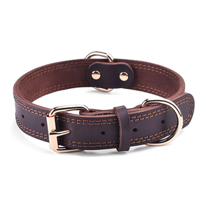 Wholesale Custom Logo Dog Collars Ready to Ship Sustainable Leather Made in Pakistan Decorated With <b>Ribbons</b> OEM Dog Collar - Product Image 2
