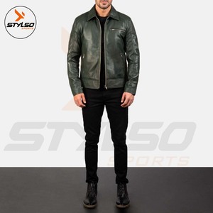 2023 Hot Selling <b>Men's</b> Stand Collar Leather <b>Jackets</b> Casual Winter Wear with Warming Features - Product Image 6