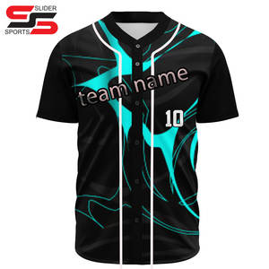 ชุดกีฬาผ้าเจอร์ซีย์เปิดไหล่ปรับแต่งได้ชุดเบสบอลและซอฟต์บอลพลัสไซส์ผ้าปักตามสั่ง - Product Image 1