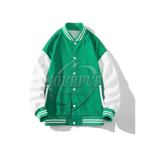 2025 chaqueta Varsity personalizada para hombre, ropa de calle de invierno con cuello levantado de calidad superior con bordado único, precio al por mayor, gran oferta - Product Image 5