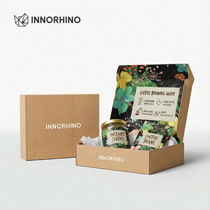 Caja De Envío Ondulada INNORHINO Ecológica Con Papel Dorado/Plateado Y Relieve - Product Image 3