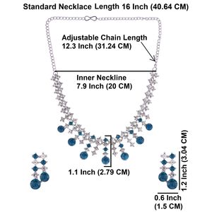 Indian Jewellery Set Classic Rhinestone Crystal Bridal Collar Necklace Set Wedding Dangle <b>Earring</b> Indian Manufacturer Jewellery - Product Image 2