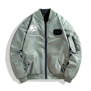 Chaqueta Bomber de invierno para hombre hecha a medida de alta calidad nueva llegada chaqueta de tela de lona - Product Image 1