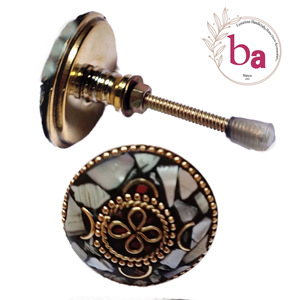 Perillas de cuentas con incrustaciones de concha de mosaico de alta calidad para puerta, cajón, armario, manijas y tiradores para dormitorio y cocina - Product Image 1