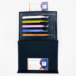 Pinzas para Pestañas con Puntas de Fibra Dentadas de Somofy Enterprises, 10 mm de Longitud, Agarre Perfecto, Duraderas para Extensión de Pestañas, Acero Inoxidable - Product Image 2