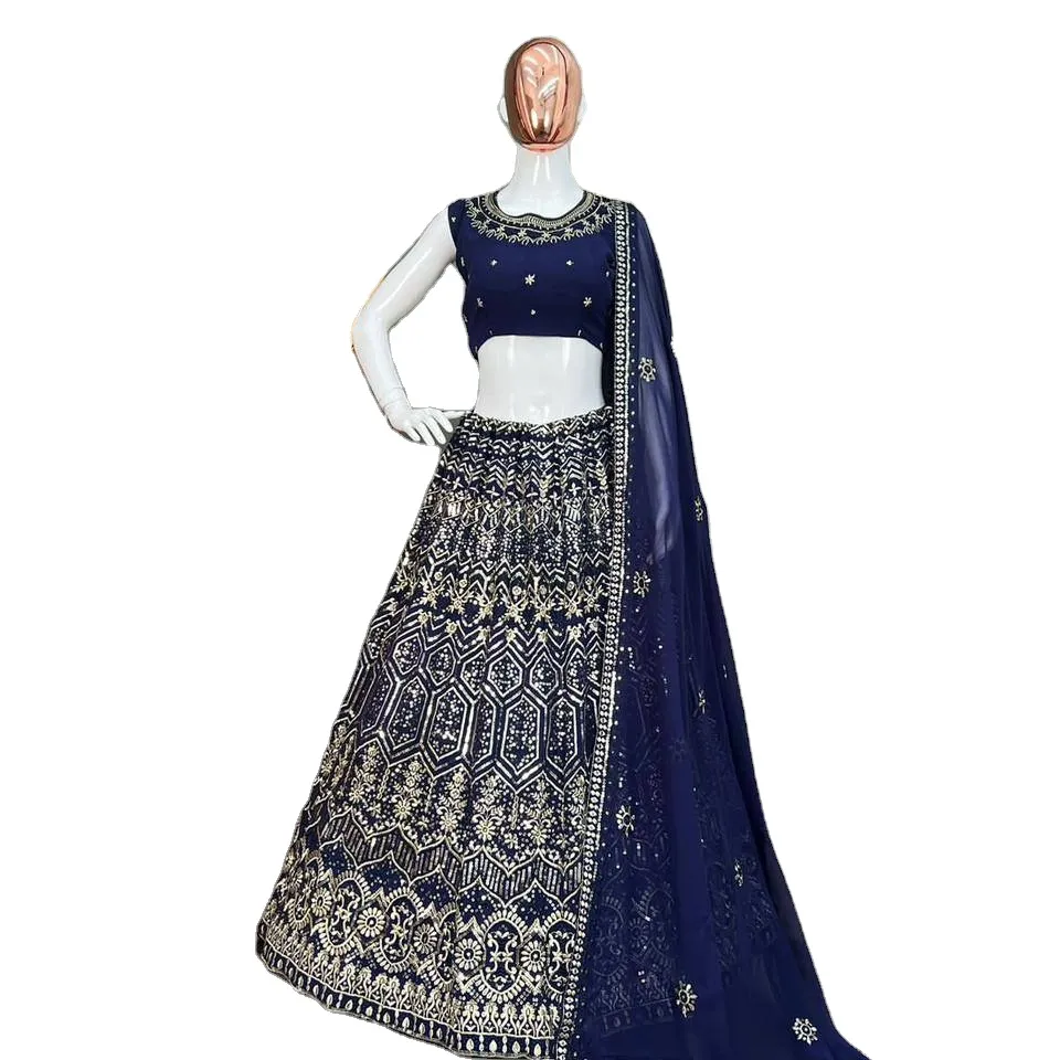 Stunning Party Wear And Casual Wear Semi Stitched Designer Long length lehenga And Designer Blouse
