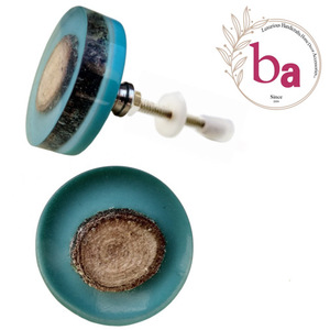 Tiradores de puerta de cajón de madera de resina turquesa, tirador para cocina, sala de estar, Villa, centro comercial, uso para baño, almacén, escuela - Product Image 1