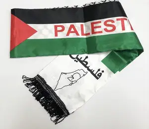 Schnelle Lieferung Palästina Fleck palästinensische Länderflagge Schal Fußball Sport individuelles Logo-Design
