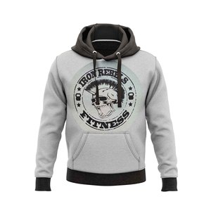 Sudadera con Capucha Negra de Felpa para Hombre, con Logotipo Personalizado, Estilo Holgado, Gruesa, con Bordado Vintage en Relieve - Product Image 5