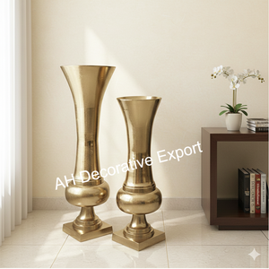 Vase à fleurs moderne de luxe en métal mat avec fleurs multicolores, décoration de table pour la maison et le bureau - Product Image 3