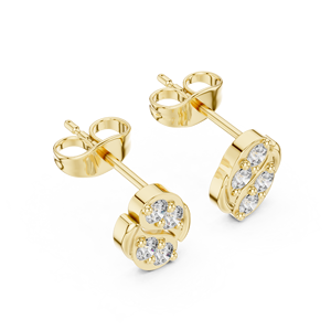 Venta al por mayor con certificado GRA Trébol de cuatro hojas S925 Color plata Moissanite Pendientes de compromiso de boda para mujer - Product Image 5