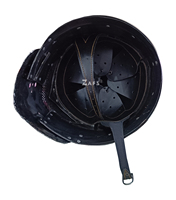 Casque de barbuta médiéval noir en acier doux, armure de chevalier, coiffe artisanale, portable pour adulte, pour cosplay et reconstitution historique