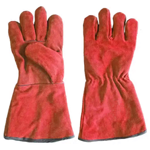 Cowhide Leather Safety Gloves Heat Fire Resistant for Welding BBQ Grill <b>Spark</b> Handling Industrial Work Protective Gear - Product Image 6