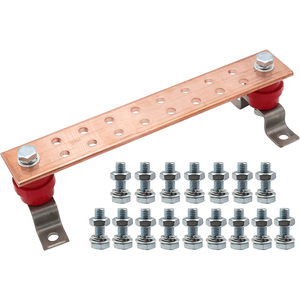 C110000 đồng 16 vị trí thiết bị đầu cuối cho viễn thông giá nối đất điện thanh thiết bị đầu cuối nối đất thanh cái đặt đồng thanh mặt đất - Product Image 1