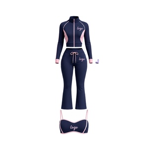 Custom logo Women 3 Piece Set Lounge Wear Women Set <b>Workout</b> Fitness Three Pieces Leggings Outfits Yoga <b>Jacket</b> Hoodie 2026 - Product Image 1
