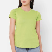 T-shirt d'été décontracté à manches courtes pour femme, imprimé à carreaux, logo personnalisé, écologique, 100% coton, extensible dans 4 directions, séchage rapide, anti-UV