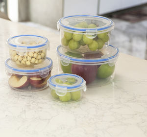 ชุดภาชนะพลาสติก BPA พร้อมฝาปิดกันรั่ว,ที่เก็บอาหารพลาสติกสุญญากาศสำหรับการจัดระเบียบห้องครัว - Product Image 3