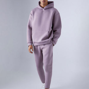 Chándal de lana pesado personalizable para hombre, pantalones de Jogger transpirables de talla grande para invierno, conjuntos deportivos de invierno con estampado de logotipo personalizado - Product Image 1