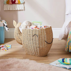 Best Choice Handmade Water Hyacinth <b>Storage</b> Kid Basket With Flower Shape Woven Flower Organizer <b>Hamper</b> With Lid For Kid Rooms - Product Image 6