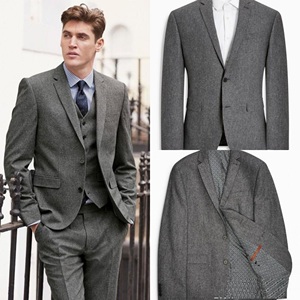 Esmoquin DE BODA occidental informal de 3 piezas para hombre FASHIONISTA INTERNATIONAL PAKISTAN Impreso Blazers Pantalones transpirables para primavera - Product Image 2