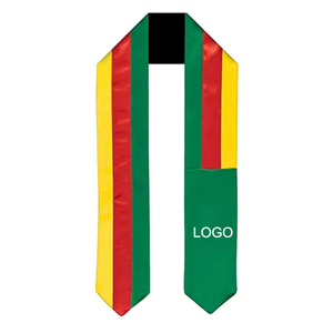 Estolas de satén personalizadas para universidades y universidades, estolas de graduación bordadas y con estampado liso de colores mezclados hechas de poliéster - Product Image 6