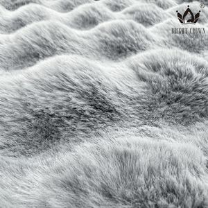Alfombra de lujo personalizada de piel sintética de conejo, alfombra de área de terciopelo burbujeante grueso, lavable a máquina, con altura de pelo de felpa para el dormitorio principal. - Product Image 4