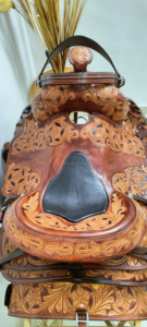 Selle de cheval Western/anglaise de course confortable en cuir véritable de qualité supérieure, fabriquée à la main, options en plastique/fibre de verre/bois, personnalisation possible - Product Image 6