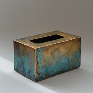 กล่องกระดาษทิชชูทองเหลืองอเนกประสงค์ ดีไซน์สวยงามสำหรับการตกแต่งระดับพรีเมียม พร้อมรายละเอียดขัดเงา ผลิตด้วยมือ ทนทาน ทันสมัย เรียบง่าย - Product Image 6