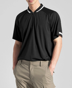 Polo de Golf con 14 cremalleras de secado rápido para hombre, mangas antiarrugas, rayas blancas bordadas, Technics, polos transpirables - Product Image 5