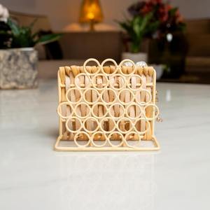 ที่ใส่ผ้าเช็ดปากปอกระเจาตกแต่งดอกไม้พรีเมี่ยมสำหรับห้องรับประทานอาหารห้องครัวการตกแต่งโต๊ะที่ทันสมัยและการใช้งานจากอินเดีย - Product Image 3