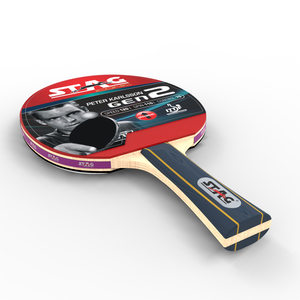 Stag Iconic Peter Karlson Gen 2 Professional Table Tennis Racquet 9-Layer Baseboard Heavy Tip Light Handle Wood Rubber Long - Product Image 5