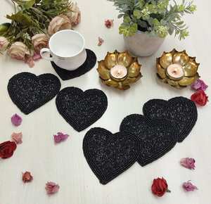 จานรองแก้ววอลนัทชุดรองแก้วไม้วอลนัท-คุณภาพสูง - Product Image 1