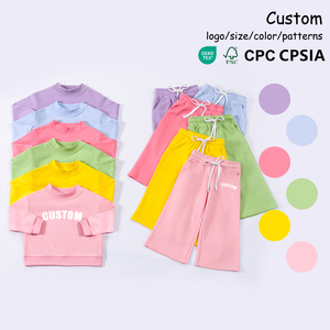ชุดเสื้อสเวตเชิ้ตเด็กเล็ก OEM ODM ผ้าฝ้าย สีตามสั่ง ผู้ผลิต ขนาดตามสั่ง แบรนด์ส่วนตัว ขายส่ง - Product Image 2