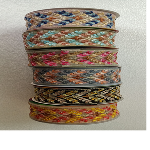 ลูกไม้งานด้ายปักแบบสั่งทําพิเศษ มีหลายสีให้เลือก ในหินคงที่กว้าง 1.5 นิ้ว หกสี - Product Image 5