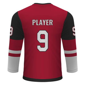 Nouveau maillot personnalisable Ensemble de maillots de hockey sur glace en polyester pour hommes Vêtements de sport imprimés par sublimation en gros - Product Image 2