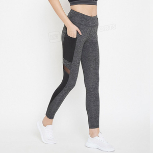 Gran oferta, 100% de algodón, mallas de entrenamiento para mujer hechas a medida, mallas de Yoga para mujer lisas completas, mallas deportivas transpirables, cintura de servicio OEM - Product Image 6