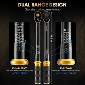 <span class=keywords><strong>Clé</strong></span> dynamométrique 1/2 <span class=keywords><strong>pouces</strong></span> 10-160 FT.LB/10-227 Nm avec anneau de verrouillage amélioré ± 3% haute précision - Product Image 4