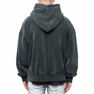 Sudaderas con capucha de lavado ácido hechas de poliéster y algodón con tarifa al por mayor para ropa de calle sudaderas con capucha de lavado ácido transpirables cómodas profesionales - Product Image 2