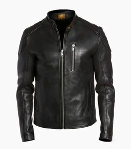 Veste en cuir pour homme, design personnalisé OEM, veste en cuir PU, veste en cuir vintage cool personnalisée pour homme - Product Image 4