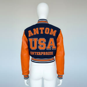 Veste courte en coton tricoté pour femme, coupe-vent, style varsity, nouvelle collection, vente en gros, pas cher, pour l'hiver - Product Image 2