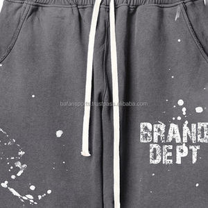 Joggers pour hommes personnalisés de qualité supérieure Pantalon de survêtement en toile élégant Pantalon sarouel décontracté avec look délavé Pantalon de jogging pour hommes - Product Image 2