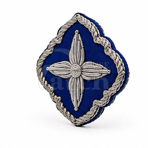 Badge en fil de métal de qualité supérieure personnalisé, broderie à la main, patch décoratif à coudre pour chapeaux, vêtements et accessoires - Product Image 2