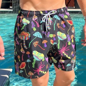 Pantalones cortos coloridos de verano para hombre 2025, pantalones cortos hawaianos informales para vacaciones en la playa para mujer, pantalones cortos transpirables para nadar, entrenamiento para niños - Product Image 5