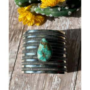 Alex Sanchez Royston Fashion <b>Cuff</b> <b>Bracelet</b> in Turquoise & Sterling <b>Silver</b> - Product Image 1