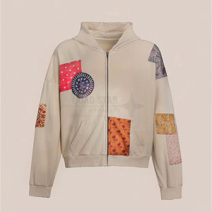 เสื้อมีฮู้ดแบบเย็บปะสำหรับผู้ชายเสื้อมีฮู้ดแบบเย็บปะติดน้ำหนักเบามีบริการ OEM ดีไซน์ดีที่สุดสำหรับผู้ชาย - Product Image 1