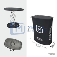 Table de podium d'exposition portable personnalisée, stand de comptoir d'exposition, tables de promotion en tissu pliable en aluminium Pop up